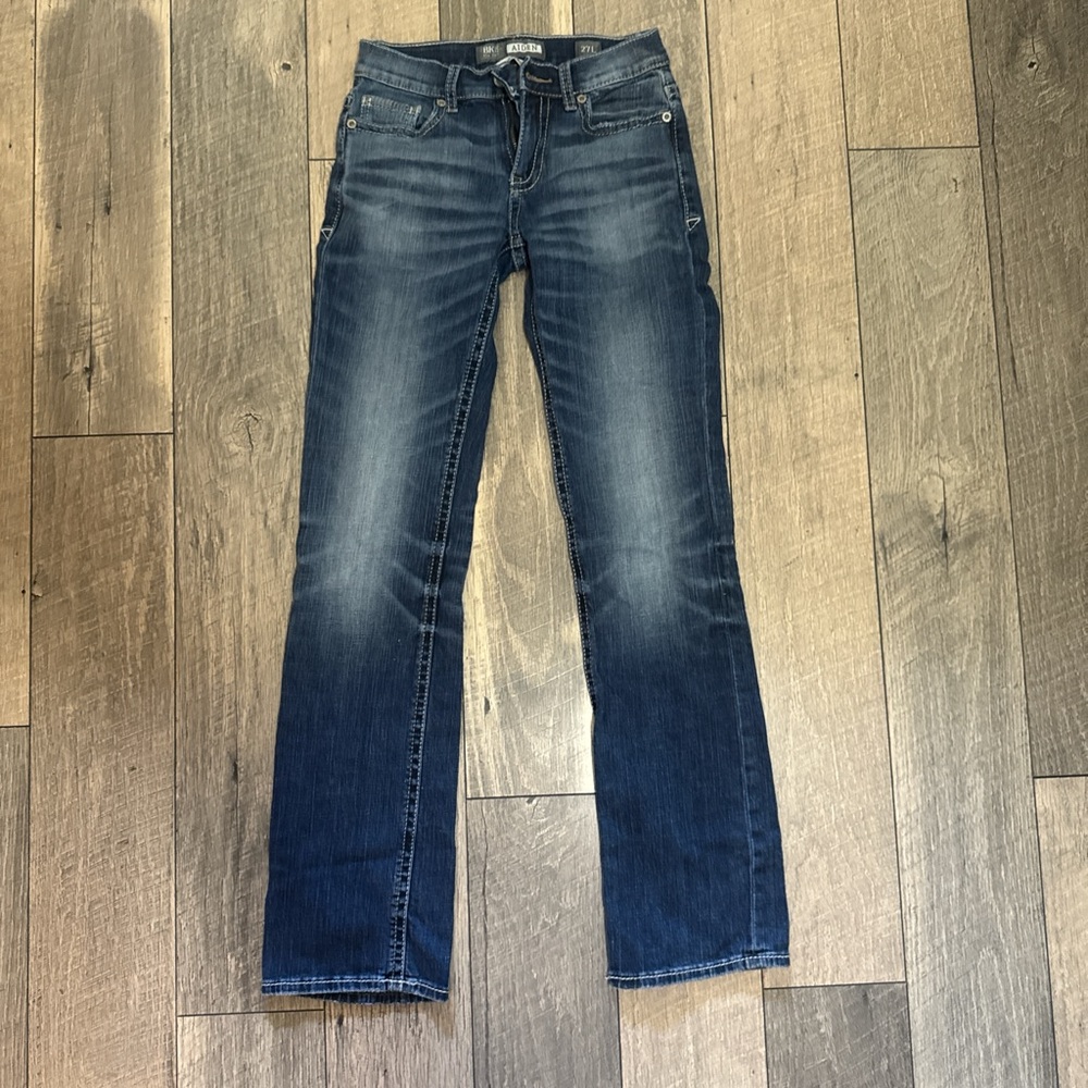 BKE Aiden Women's Dark Blue Straight Leg Jeans